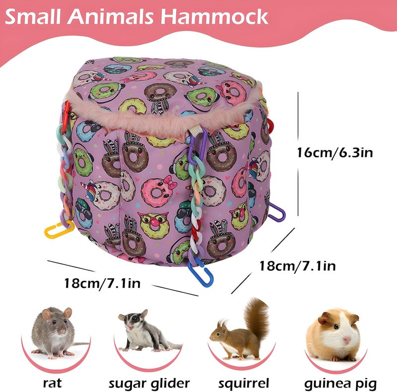 Jevnd Rat Hanging Bed, Sugar Glider Cage Accessories, Guinea Pig Warm Sleeping Nest Bed, Small Animals Cage Hammock for Squirrel, Hamster, Parrot - Image 2